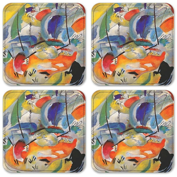 Vinyl Drink Coasters - Set of 4 - Kandinsky: Sea Battle