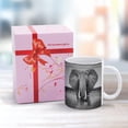 thumbnail image 2 of Vintage Retro Old Style Elephant in Black and White White Ceramic Cup, 11 Oz Tea Mug, Coffee Mug, Milk Mug, Juice Ceramic Cup for Home Offices Cafe Party Mom Father Daughter Son, 2 of 5