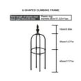 thumbnail image 5 of Plant Vine Rack Climbing Frame Obelisk Trellis Set Gardening Tools Household Spliced Steel Black Garden Tower Support, 5 of 5