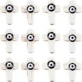 thumbnail image 1 of 1 caja de 60 piezas de cuentas de crucifijo a granel, de piedra turquesa, blancas, con ojos turcos negros, amuletos de Pascua, mini cuentas espaciadoras., 1 of 5