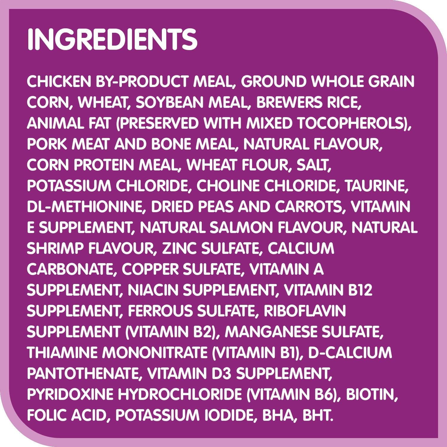 WHISKAS Adult Dry Cat Food Seafood Selections, Natural Salmon & Shrimp Flavour, 2 - 9.1kg