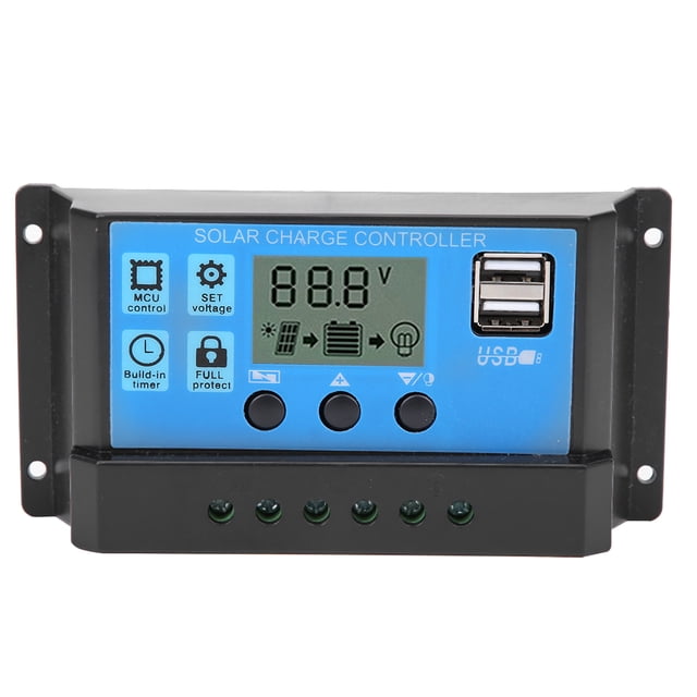 Oubit Dual USB Controller,Blue Solar Automatic PWM Solar Charge Regulator Household Supplies Expertly Crafted
