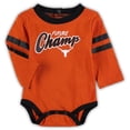 thumbnail image 2 of Newborn & Infant Texas Orange/Black Texas Longhorns Little Kicker Long Sleeve Bodysuit & Sweatpants Set, 2 of 3