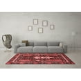 thumbnail image 3 of Ahgly Company Indoor Square Abstract Red Modern Area Rugs, 6' Square, 3 of 4
