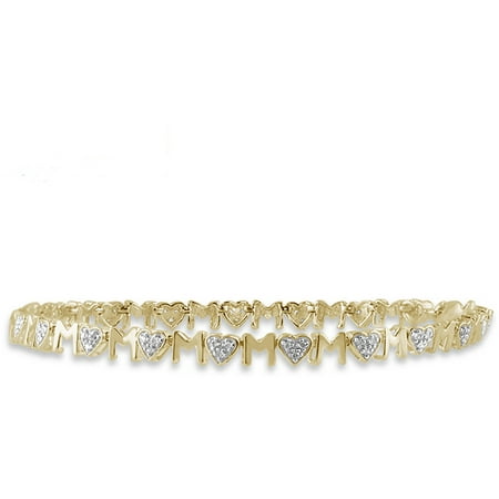 JewelersClub 1/5 Carat T.W. White Diamond Gold over Silver Mother Bracelet