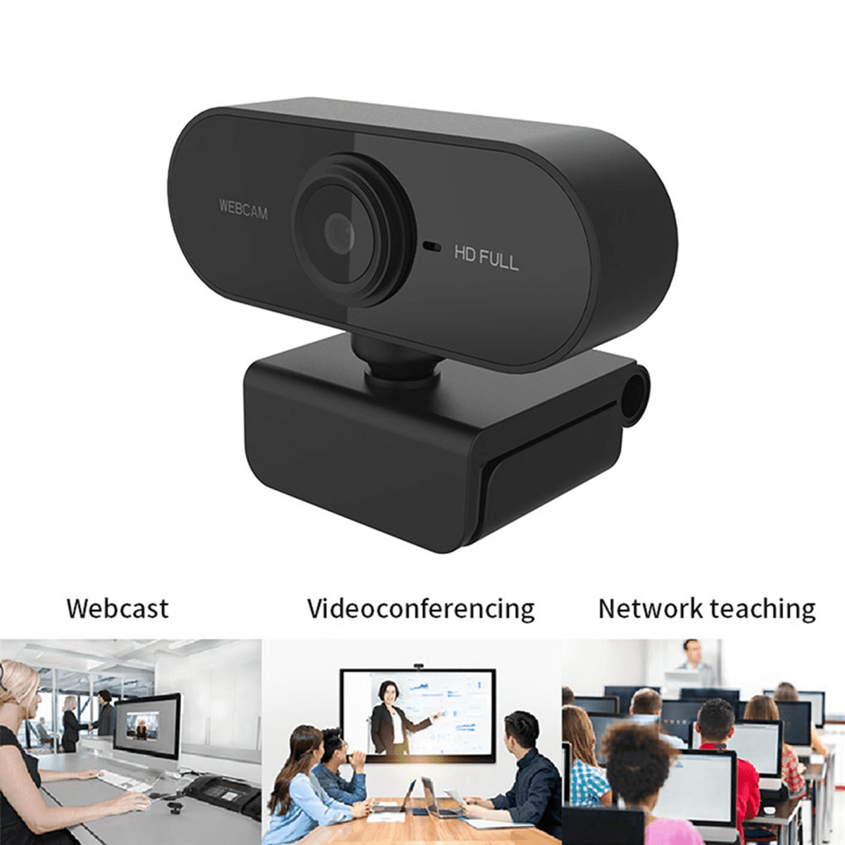 2X 1080P Webcam with Microphone HD Webcam USB Camera for PC Laptop, Zoom, Skype, Facetime, , Linux
