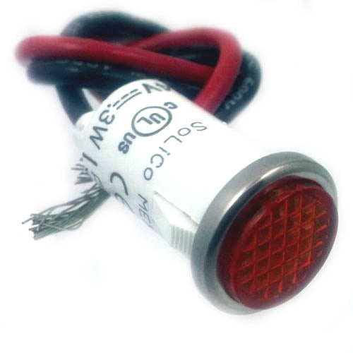 11-2572 - Indicateur 12V Conduit 12MM AMB SNAP FIT avec Fil