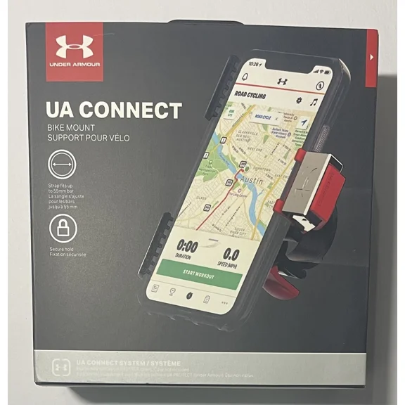 Under Armor Ua Connect Bike Bicycle Mount Cell Phone Mount Up To 55Mm Bar Black
