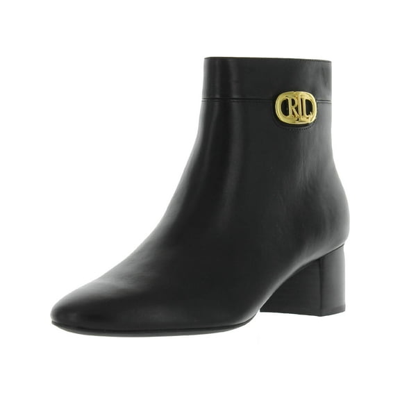 Lauren Ralph Lauren Womens Wynne Suede Ankle Booties Black 8 Medium (B,M)