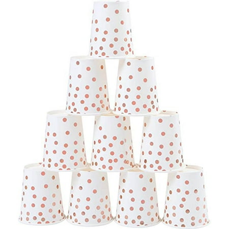 LACKUST Disposable Party Supplies Dinnerware Set for Birthday Wedding 100pcs Disposable Paper Cups – Party Wedding Anniversary Cups