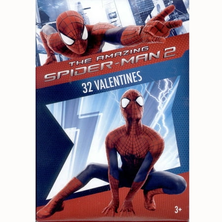 - 32CT Showcase Spiderman 2 Kids Classroom Valentine Exchange Cards, 32 Fold & Seal Card Count By Paper Magic