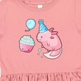 thumbnail image 4 of Inktastic Cute Axolotl Birthday with Cupcake Girls Toddler Dress, 4 of 5