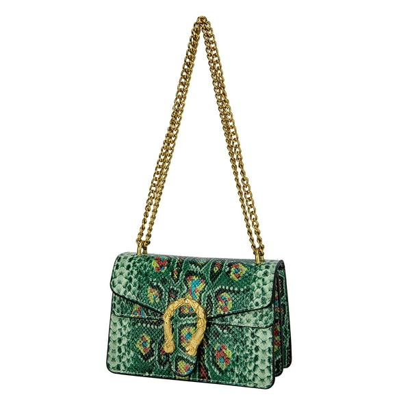 Bandolera con cadena para mujer DEEPMEOW, color verde