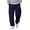 Navy, variant on Leidass Mens Fleece Lined Jogger Sweatpants Elastic Drawstring Waist Cuffed Ankle Solid Casual Athletic Pants with Side Pockets Beige L