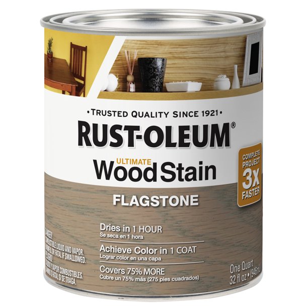 Rust Oleum Flagstone Ultimate Wood Stain Qt Paint Walmart Com