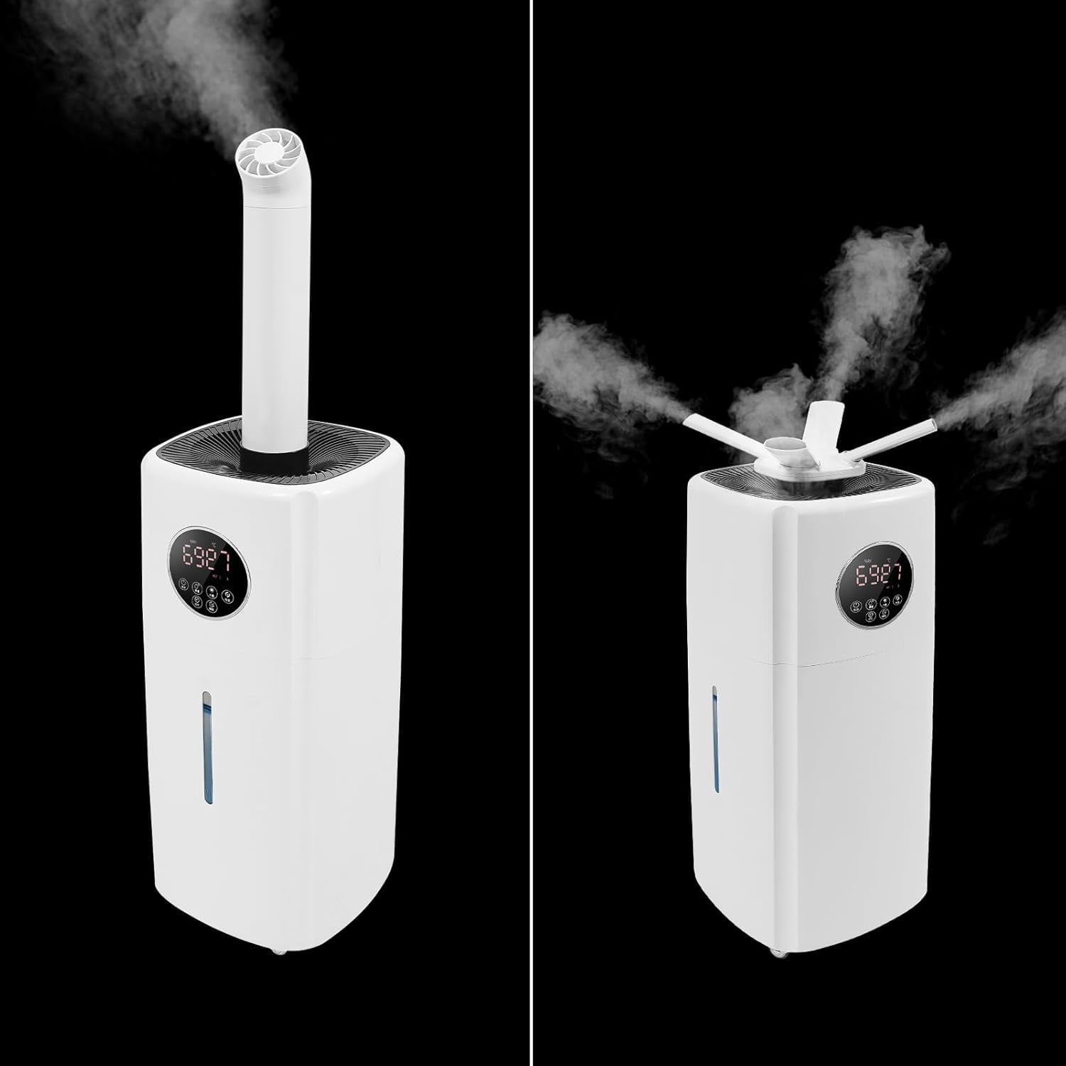 Humidifiers for Large Room Whole House Humidifier for Home 2000 sq. ft, 5.5Gal Cool Mist Top Fill Floor Humidifier 21L 2000ML/H Dual 360° Nozzles 3 Speed, Timer Function