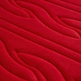 thumbnail image 2 of Dearfoams 2pc Faux Fur Embossed Cable Pattern Bath Rug, Red, 18" x 27", 2 of 6