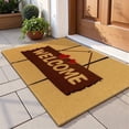 thumbnail image 3 of Welcome Mat, Yamaziot 24"x36" Coir Door Mat for Inside Outside, Outdoor Non Slip Utility Entryway Rug Front Doormat, Dirt Trapper, All-Season, Brown, 3 of 8