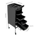 thumbnail image 5 of Peakora Mobile Beauty Salon Trolley Cart with Space-Saving Design, Anti-Slip Drawers, and 4 Swivel Wheels for Salons, Hospitals & Home Storage, 5 of 11
