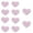 Pink, variant on JZROCKER Appliques Crafts Plush Heart Appliques for Hairpin Headwear
