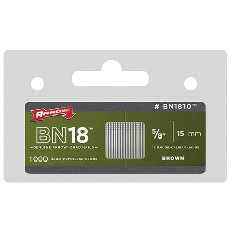 

Arrow Fastener Arrow Fastener BN1810CS Steel Brad Nail 5/8 Brown Clamshell