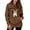 P26 Brown, variant on Womens Pet Pouch Hoodies Zip Up Long Sleeve Leopard Print Hooded Sweatshirt For Women Autumn Winter Fashion Cat Hoodie With Pouch Size M