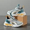 thumbnail image 5 of Children's sports running shoes mesh breathable sports shoes Gray Orange, 5 of 5