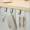 thumbnail image 5 of Multi-Purpose Hooks Kitchen Cabinet Door Back Hook Hanging Rack Clothes Coat Hat Towel Hanger Storage Hook Bathroom Accessories, 5 of 9