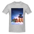 thumbnail image 4 of Bingfone Lantern On Snow With Christmas Men'S Loose Fit Short-Sleeve Pocket T-Shirt, 4 of 7