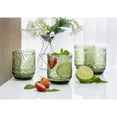 thumbnail image 3 of Red Co. Set of 4 Embossed Glass 12 Oz Vintage Botanist Drinking Tumblers, Green, 3 of 4