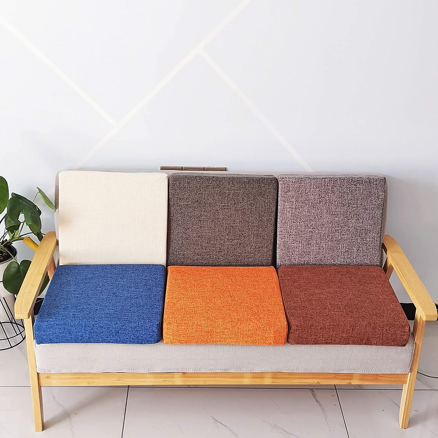 Gel Memory Foam Recliner Cushion for Elderly, Dual-Layer Foam Chair Pad, Extra Large Seat Cushion for Couch, Armchair, Wicker Chairs, Floor