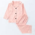 thumbnail image 2 of 2025 Pajama Sets for Girls Silk Satin Top+Pant Long Sleeve Solid Silky Pyjamas Nightgown Children Sleepwear for Boys Clothes, 2 of 9