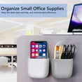 thumbnail image 4 of Manunclaims Remote Control Holders Wall Mount Adhesive Organizer Phone Wall Mount Holder Remote Control Storage Hole-Free Self Adhesive Storage Box for Office Home School Supply Organizer, 4 of 8