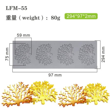

5 Convenient Leaf-Shaped Silicone Cake Molds LFM-55