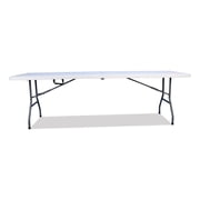 Iceberg Bifold Resin Folding Table, Rectangular, 94.5 x 29.9 x 30, White Granite Top, Gray Base/Legs, 2/Pack