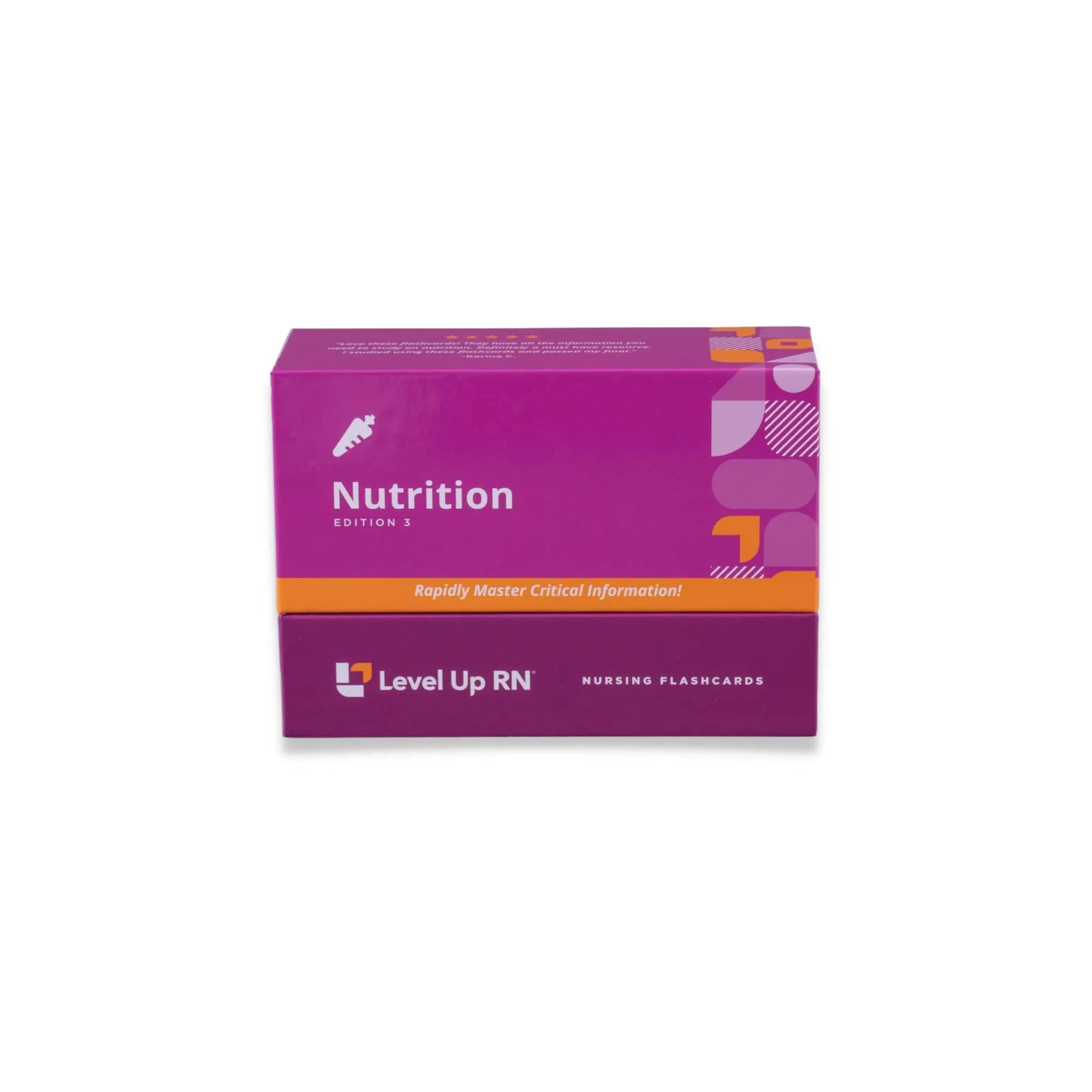 Level UP RN Nutrition LPN RN Review Flash Cards-Essential for Nursing School (82 Cards)