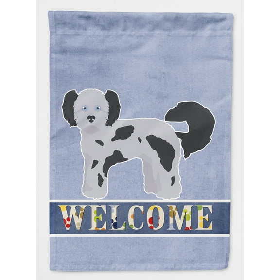 Carolines Treasures CK3778CHF Shih Poo Welcome Flag Canvas House Size  Large multicolor