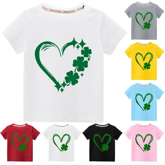 GERsome Cotton Kids T-Shirts Short Sleeve Summer Crew Neck Basic Tops for Boy Girl Toddlers Unisex Children, Sizes 3-10 Years, 1-Pack