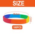 thumbnail image 2 of 100 Uds pulseras del orgullo Gay LGBT pulseras de arcoíris lesbianas pulseras de goma deportivas de silicona, 2 of 6