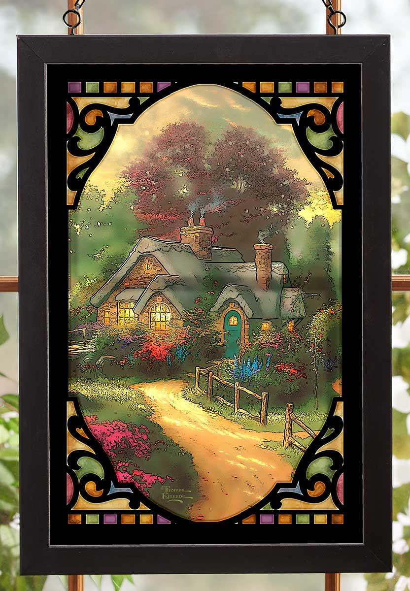 Thomas Kinkade A New Day Dawning Stained Glass Art