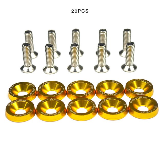 Sidaley Nuevo tornillo de arandela de coche colorido arandela cóncava tornillo motor Kit de vestir Vehículos, repuestos y accesorios Mis No.01