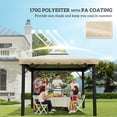 thumbnail image 5 of Outsunny 10' x 10' Gazebo Replacement Canopy, Double Roof Gazebo Top Cover (TOP ONLY), Beige, 5 of 9