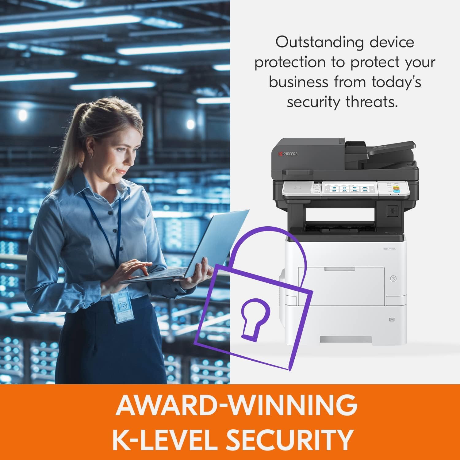 Kyocera ECOSYS MA6000ifx A4 Monochrome B/W Laser Multi-Function Printer - 62 ppm, Copy, Print, Scan, Fax, Duplex, Network, 1200 DPI, 1.5 GB Memory, 600 Sheets Capacity
