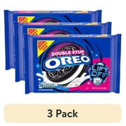 (3 pack) OREO Double Stuf Chocolate Sandwich Cookies, Family Size, Halloween Snacks, 18.71 oz