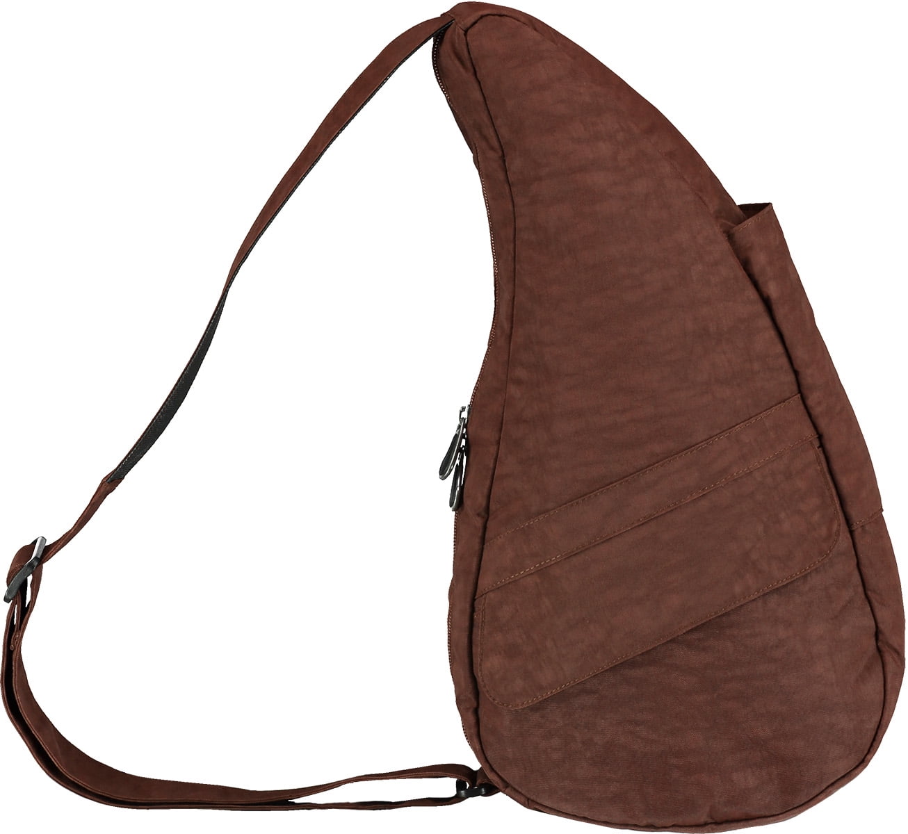 AmeriBag 17" Nylon Crossbody Sling Healthy Back Bag (Brown)