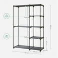 thumbnail image 7 of Portable Closet Freestanding Closet Organizer Clothes Rack with Shelves Hanging Rods Storage Organizer for Cloakroom, Bedroom Gray, 7 of 7