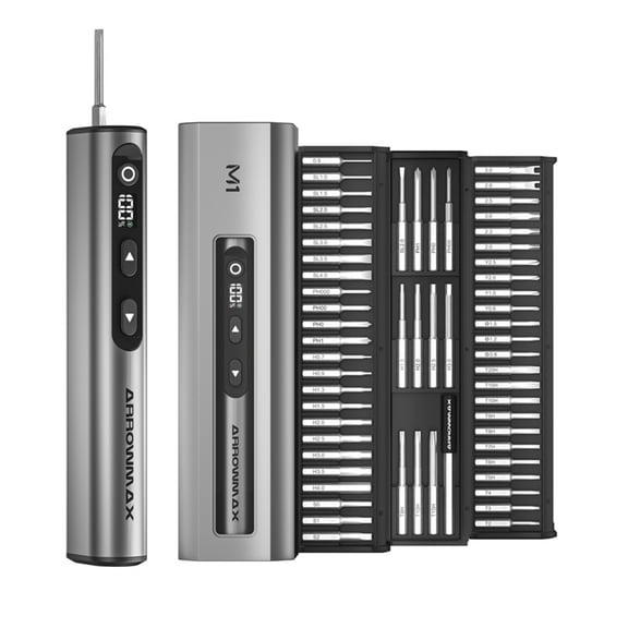 AM ARROWMAX 60 in 1 Mini Electric Screwdriver Precision Electric Screwdriver Set Repair Tool Set for RC Phone Camera Laptop, M1