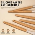thumbnail image 5 of Silicone Cooking Utensils Set - Silicone Kitchen Utensils for Cooking Wooden Handles, 446�F Heat Resistant Kitchen Utensil Spatula Sets w Holder, Gadgets for Non-Stick Cookware BPA FREE (Khaki), 5 of 9