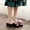 Pink, variant on Skechers Arch Fit Sandals for Women Female Summer New Style Non-slip One-word Slip Soft Bottom Holiday Beach Slipper Sandals for Flat Feet Womens on Clearance
