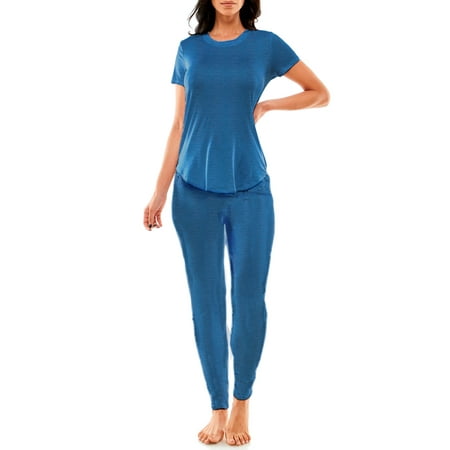 

Jaclyn Women s Short Sleeve Top and Jogger Lounge Set 2pc